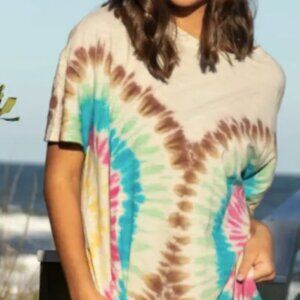 Natural Life Misty Oversized Cotton Tee Tie-Dye Mini Dress XL